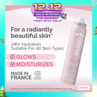 EVIAN Facial Mist Glow Organic Certified 100ml