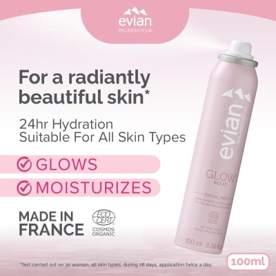 EVIAN Facial Mist Glow Organic Certified 100ml