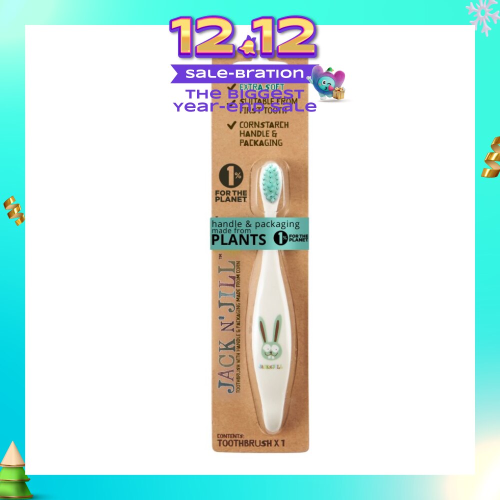 Bunny Toothbrush (Suitable From First Tooth, Extra Soft, Super Fine Tapered Bristles, Ergonomically Designed Handle For Little Hands) 1s