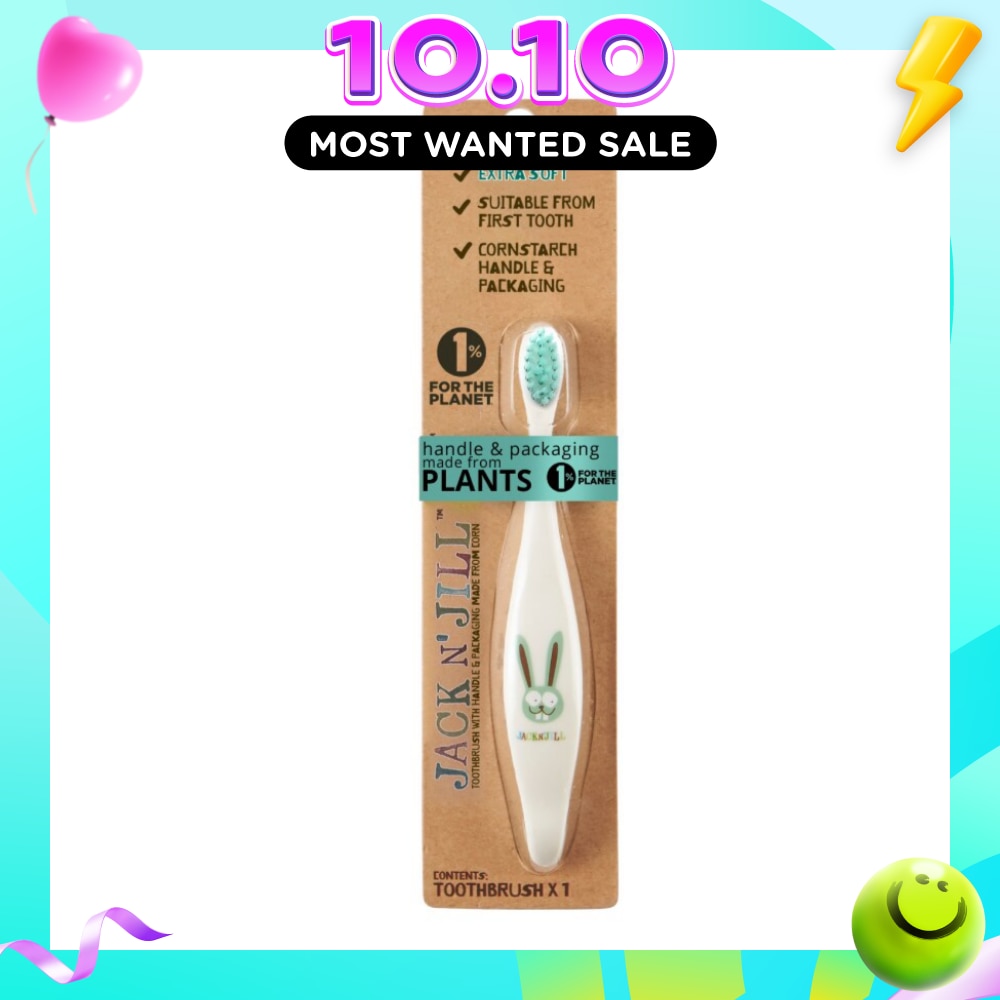 Bunny Toothbrush (Suitable From First Tooth, Extra Soft, Super Fine Tapered Bristles, Ergonomically Designed Handle For Little Hands) 1s image