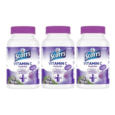 SCOTT'S - Vitamin C Pastilles Blackcurrant Flavour Bundle Set 1s