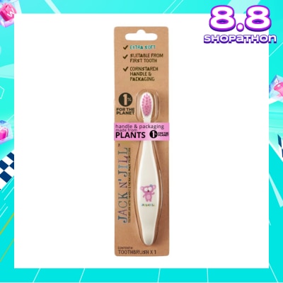 JACK N JILL Koala Toothbrush (Suitable From First Tooth, Extra Soft, Super Fine Tapered Bristles, Ergonomically Designed Handle For Little Hands) 1s
