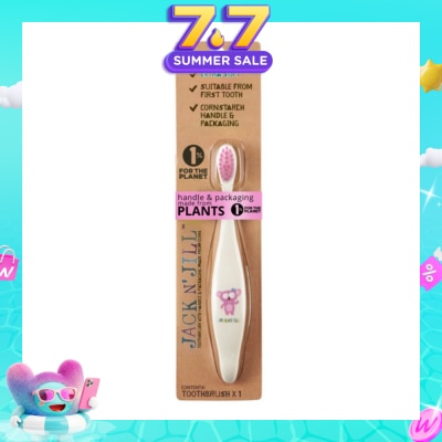 JACK N JILL - Koala Toothbrush (Suitable From First Tooth, Extra Soft, Super Fine Tapered Bristles, Ergonomically Designed Handle For Little Hands) 1s