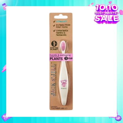JACK N JILL Koala Toothbrush (Suitable From First Tooth, Extra Soft, Super Fine Tapered Bristles, Ergonomically Designed Handle For Little Hands) 1s