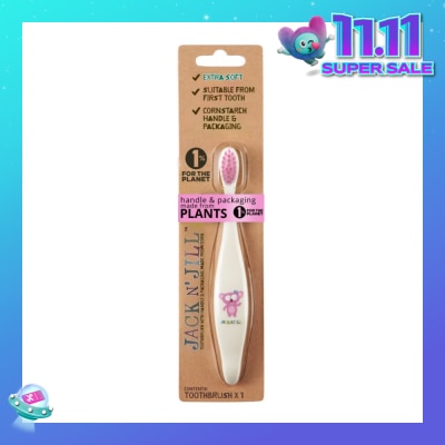 JACK N JILL Koala Toothbrush (Suitable From First Tooth, Extra Soft, Super Fine Tapered Bristles, Ergonomically Designed Handle For Little Hands) 1s