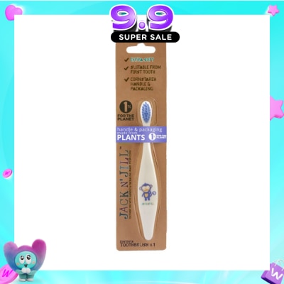 JACK N JILL - Monkey Toothbrush (Suitable From First Tooth, Extra Soft, Super Fine Tapered Bristles, Ergonomically Designed Handle For Little Hands) 1s image