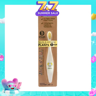 JACK N JILL - Ellie Toothbrush (Suitable From First Tooth, Extra Soft, Super Fine Tapered Bristles, Ergonomically Designed Handle For Little Hands) 1s