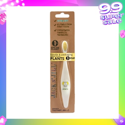 JACK N JILL Ellie Toothbrush (Suitable From First Tooth, Extra Soft, Super Fine Tapered Bristles, Ergonomically Designed Handle For Little Hands) 1s