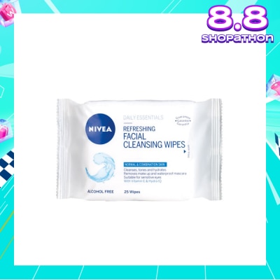NIVEA Visage Refreshing Facial Cleansing Wipes 25s (Expiry: Feb`2026)