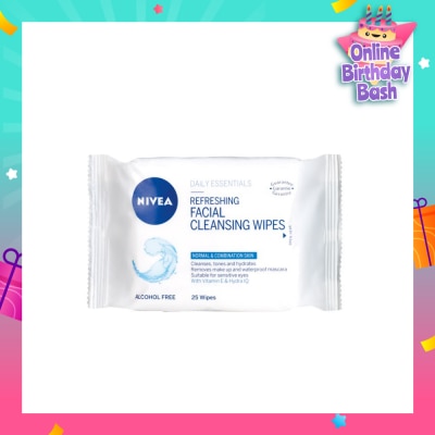 NIVEA Visage Refreshing Facial Cleansing Wipes 25s (Expiry: Feb`2026)