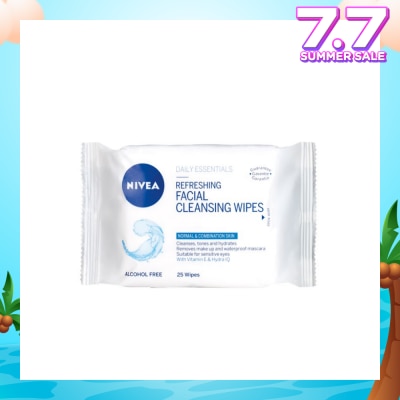 NIVEA Visage Refreshing Facial Cleansing Wipes 25s (Expiry: Feb`2026)