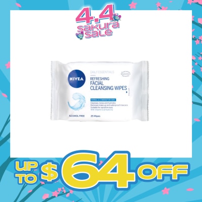 NIVEA - Visage Refreshing Facial Cleansing Wipes 25s