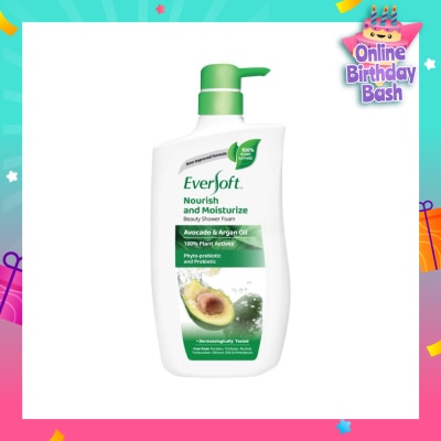 EVERSOFT Beauty Shower Avocado + Argan Oil 950g