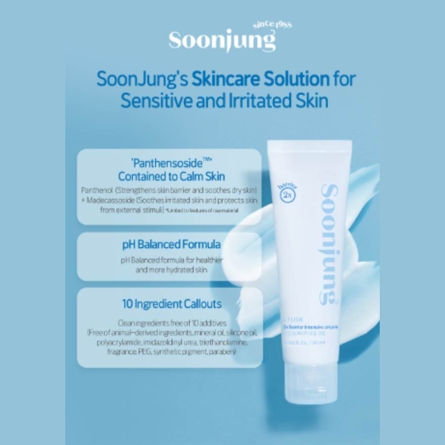 Soonjung 2X Barrier Intensive Cream (For Sensitive, Irritated Skin) 60ml