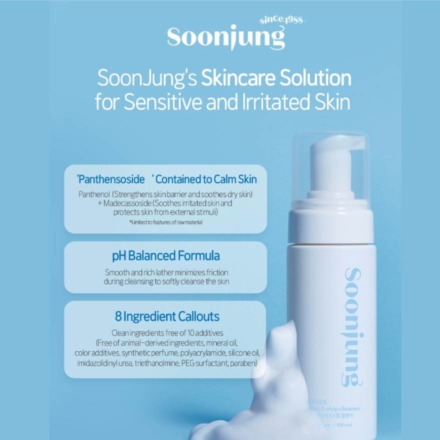 Soonjung Ph 6.5 Whip Cleanser (For Sensitive, Irritated Skin) 150ml