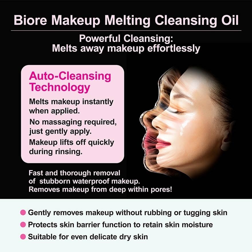 Makeup Melting Cleansing Oil (Melts Makeup Effortlessly, No Massaging Required, Just Gently Apply) 190ml