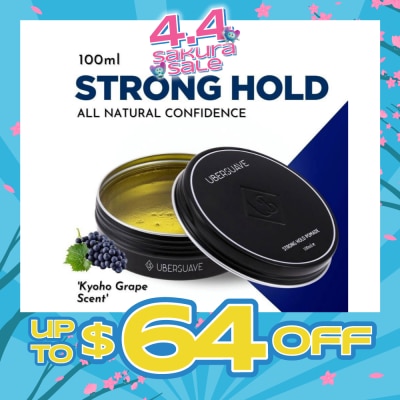 UBERSUAVE - Strong Hold Pomade (Classic Water Based Pomade That Provides A Nice Natural Sheen Along With A Very Strong Hold) 100ml