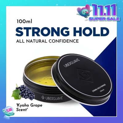 UBERSUAVE Strong Hold Pomade (Classic Water Based Pomade That Provides A Nice Natural Sheen Along With A Very Strong Hold) 100ml