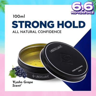 UBERSUAVE Strong Hold Pomade (Classic Water Based Pomade That Provides A Nice Natural Sheen Along With A Very Strong Hold) 100ml