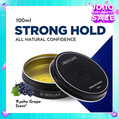 UBERSUAVE Strong Hold Pomade (Classic Water Based Pomade That Provides A Nice Natural Sheen Along With A Very Strong Hold) 100ml