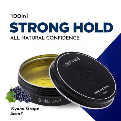 UBERSUAVE Strong Hold Pomade (Classic Water Based Pomade That Provides A Nice Natural Sheen Along With A Very Strong Hold) 100ml