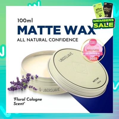 UBERSUAVE Matte Wax (High Performing, Versatile Hair Wax That Provides A Nice And Natural Matte Finish With Excellent Hold) 100ml