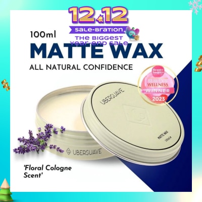 UBERSUAVE Matte Wax (High Performing, Versatile Hair Wax That Provides A Nice And Natural Matte Finish With Excellent Hold) 100ml