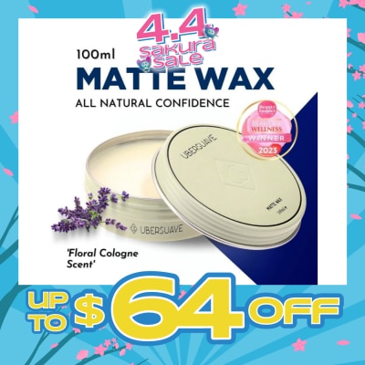 UBERSUAVE - Matte Wax (High Performing, Versatile Hair Wax That Provides A Nice And Natural Matte Finish With Excellent Hold) 100ml