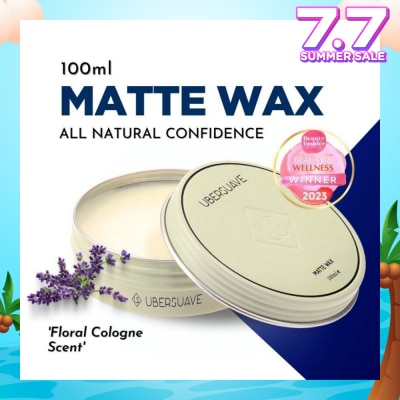 UBERSUAVE Matte Wax (High Performing, Versatile Hair Wax That Provides A Nice And Natural Matte Finish With Excellent Hold) 100ml