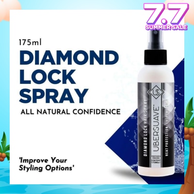 UBERSUAVE Diamond Lock Spray (Professional Locking Hair Spray With Heat Protection And An Extreme Holding Power) 175ml