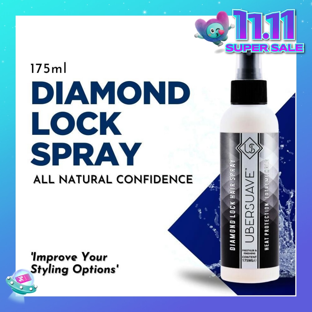 Diamond Lock Spray (Professional Locking Hair Spray With Heat Protection And An Extreme Holding Power) 175ml (Expiry: Mar`2026)