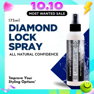 UBERSUAVE Diamond Lock Spray (Professional Locking Hair Spray With Heat Protection And An Extreme Holding Power) 175ml image