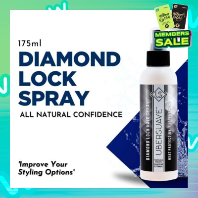 UBERSUAVE Diamond Lock Spray (Professional Locking Hair Spray With Heat Protection And An Extreme Holding Power) 175ml