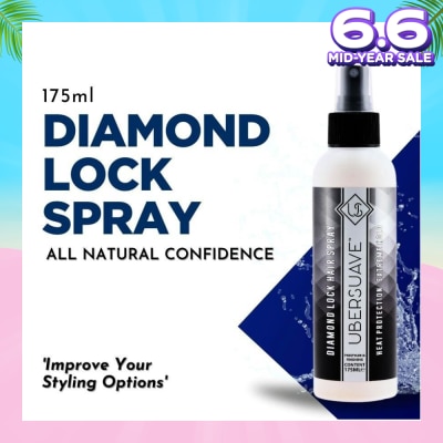 UBERSUAVE Diamond Lock Spray (Professional Locking Hair Spray With Heat Protection And An Extreme Holding Power) 175ml