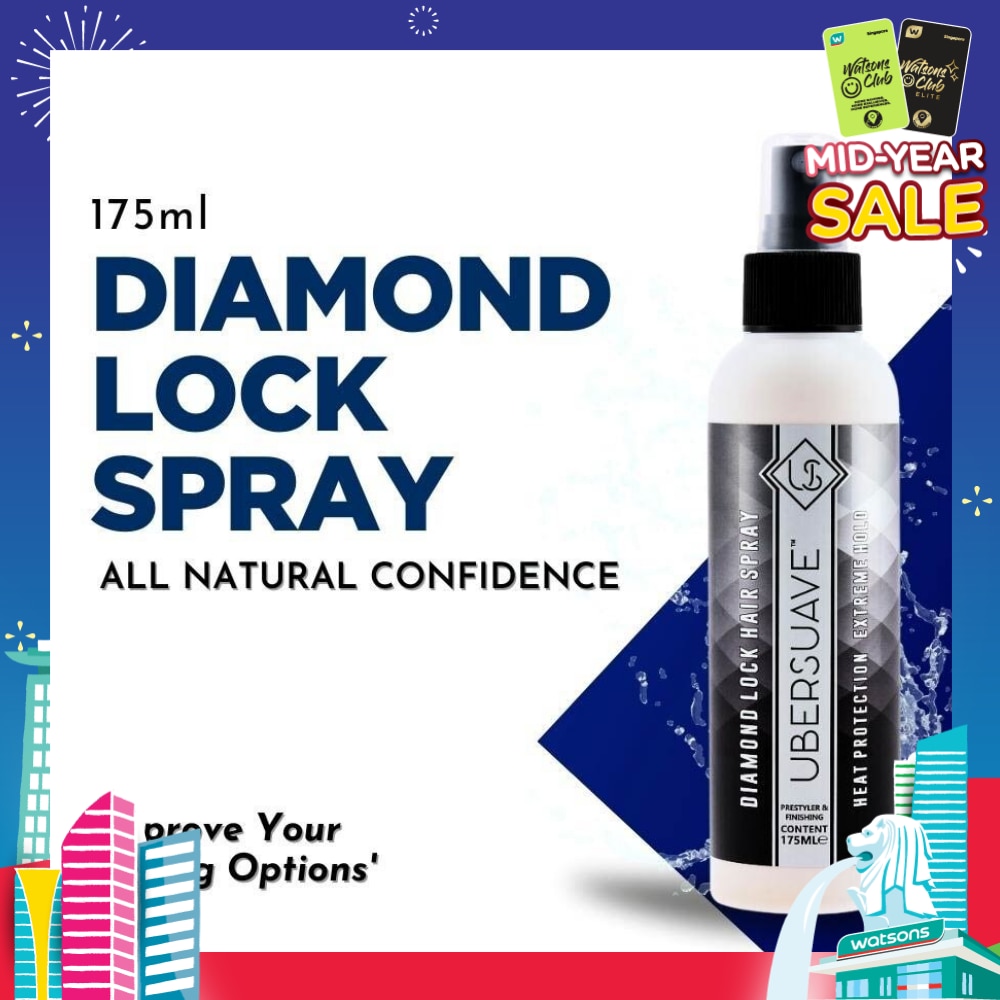 Diamond Lock Spray (Professional Locking Hair Spray With Heat Protection And An Extreme Holding Power) 175ml