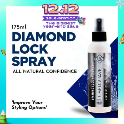 UBERSUAVE Diamond Lock Spray (Professional Locking Hair Spray With Heat Protection And An Extreme Holding Power) 175ml (Expiry: Mar`2026)