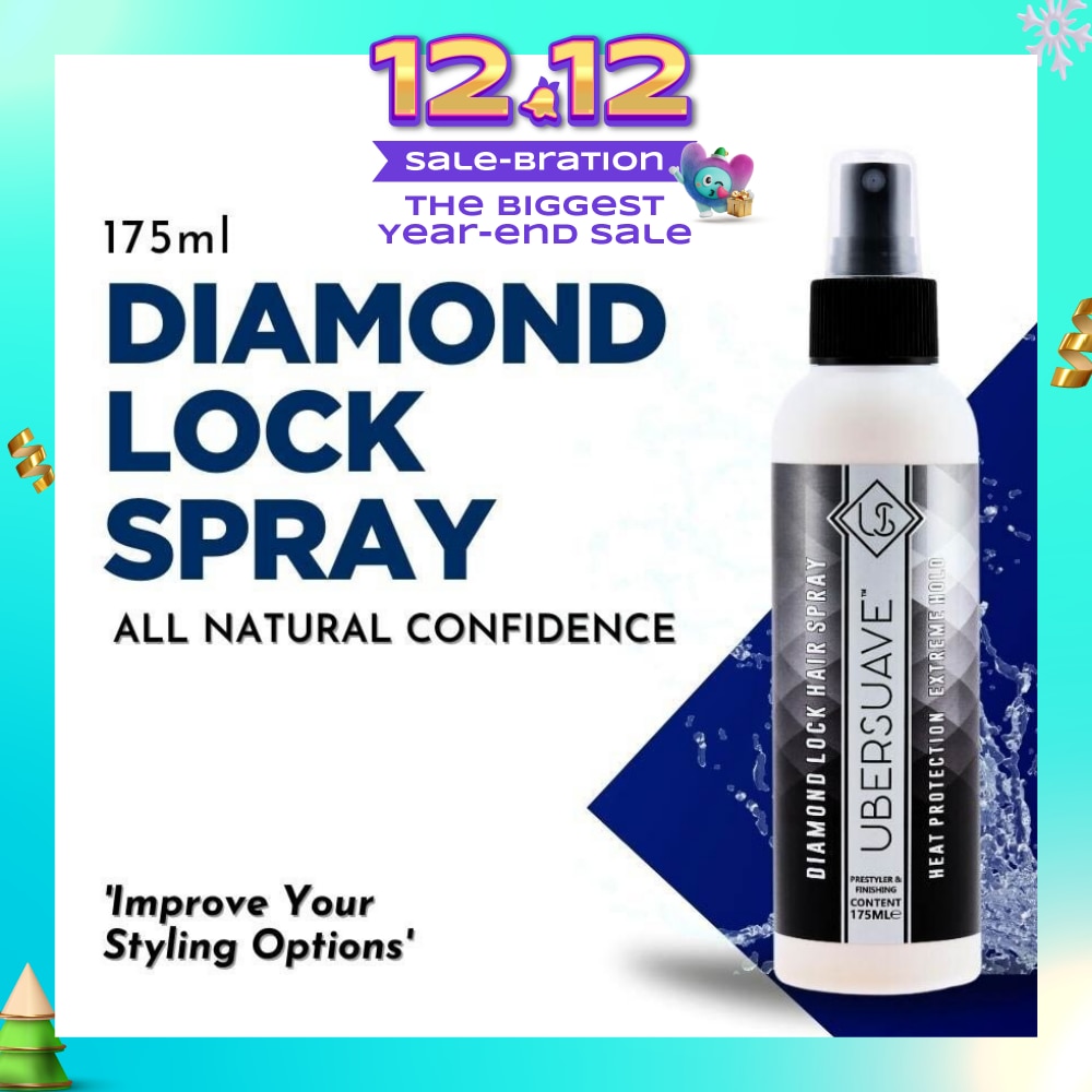 Diamond Lock Spray (Professional Locking Hair Spray With Heat Protection And An Extreme Holding Power) 175ml (Expiry: Mar`2026)