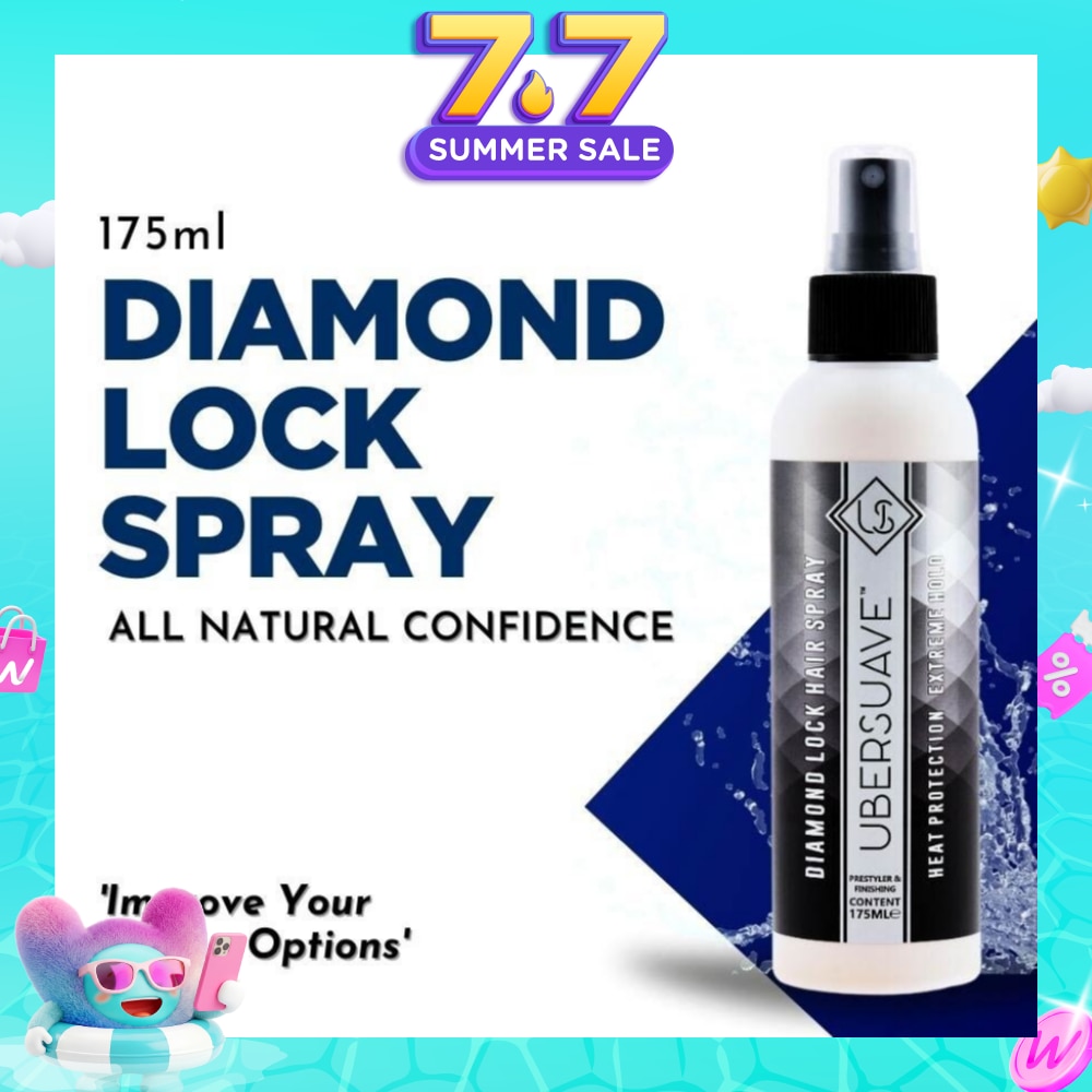 Diamond Lock Spray (Professional Locking Hair Spray With Heat Protection And An Extreme Holding Power) 175ml