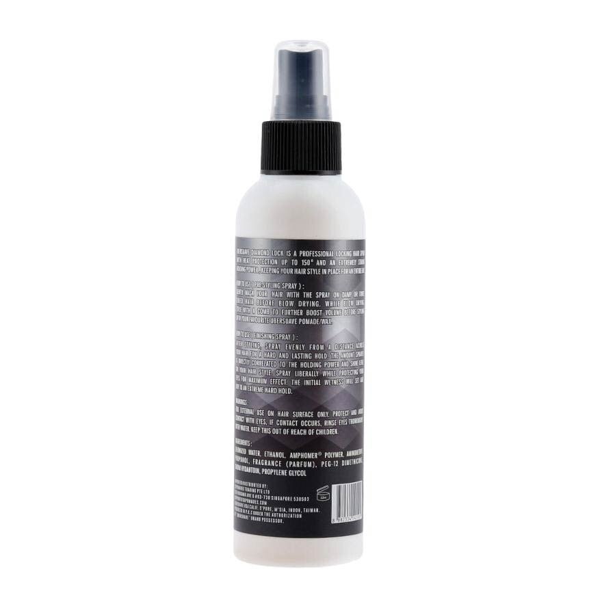 Diamond Lock Spray (Professional Locking Hair Spray With Heat Protection And An Extreme Holding Power) 175ml