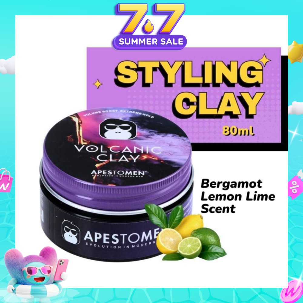 Volcanic Clay (High Performing Clay, Lightly Scented With Bergamot Lemon Lime, With Extreme Hold) 80ml