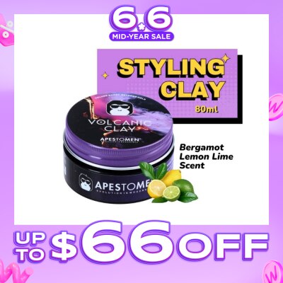 APESTOMEN - Volcanic Clay (High Performing Clay, Lightly Scented With Bergamot Lemon Lime, With Extreme Hold) 80ml