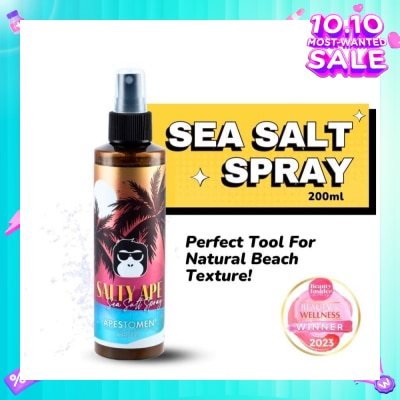 APESTOMEN Salty Ape Sea Salt Spray (Texture Spray That Transform Flat Hair, To Styleable Voluminous Textured Hair) 200ml