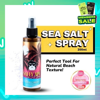 APESTOMEN Salty Ape Sea Salt Spray (Texture Spray That Transform Flat Hair, To Styleable Voluminous Textured Hair) 200ml