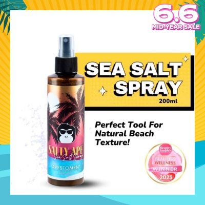 APESTOMEN Salty Ape Sea Salt Spray (Texture Spray That Transform Flat Hair, To Styleable Voluminous Textured Hair) 200ml