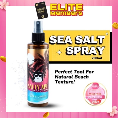 APESTOMEN Salty Ape Sea Salt Spray (Texture Spray That Transform Flat Hair, To Styleable Voluminous Textured Hair) 200ml