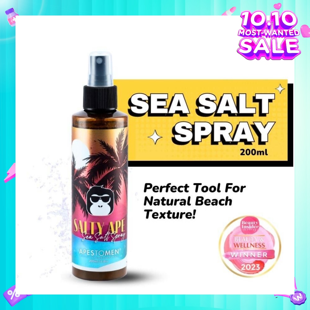 Salty Ape Sea Salt Spray (Texture Spray That Transform Flat Hair, To Styleable Voluminous Textured Hair) 200ml