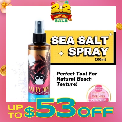 APESTOMEN Salty Ape Sea Salt Spray (Texture Spray That Transform Flat Hair, To Styleable Voluminous Textured Hair) 200ml