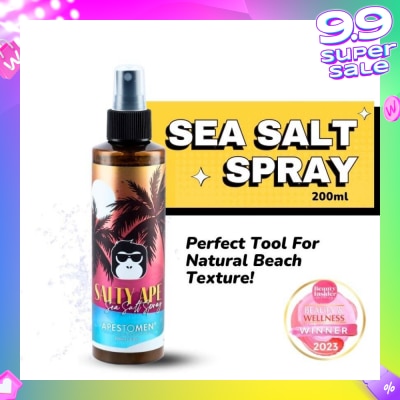 APESTOMEN Salty Ape Sea Salt Spray (Texture Spray That Transform Flat Hair, To Styleable Voluminous Textured Hair) 200ml