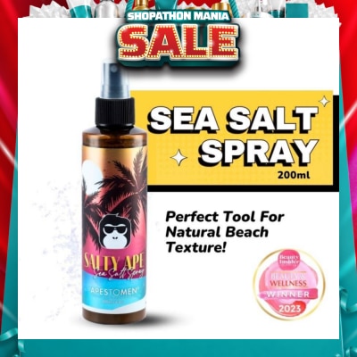 APESTOMEN - Salty Ape Sea Salt Spray (Texture Spray That Transform Flat Hair, To Styleable Voluminous Textured Hair) 200ml