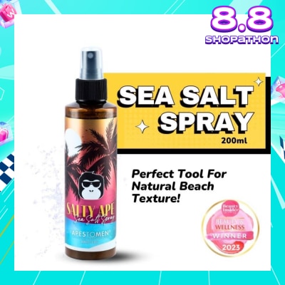 APESTOMEN Salty Ape Sea Salt Spray (Texture Spray That Transform Flat Hair, To Styleable Voluminous Textured Hair) 200ml